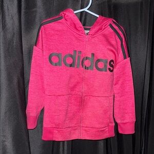 Adidas Kids Bright Pink Zip-Up Hoodie